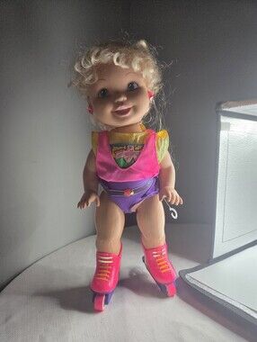 1991 Tyco IND. California Roller Baby Rollerblade Doll, Needs Batteries
